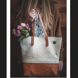 Handmade Veg Tan Leather tote